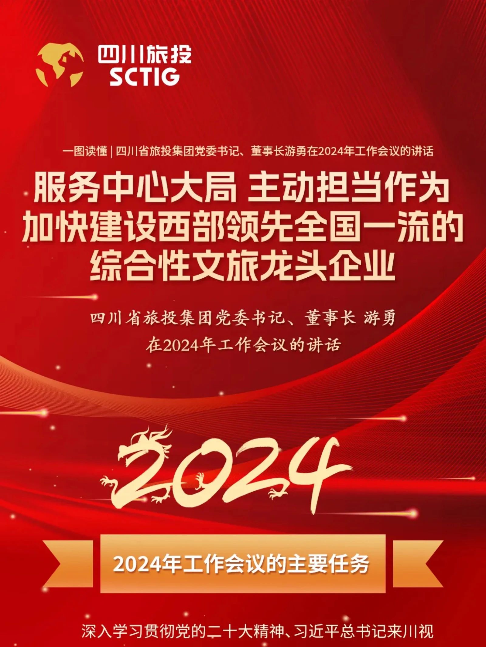 四川省尊龙凯时集团党委书记、董事长游勇在2024年工作会议的讲话